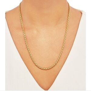 Giani Bernini Rope Link Chain Necklace 18k Gold Plated 925 Sterling Silver NEW